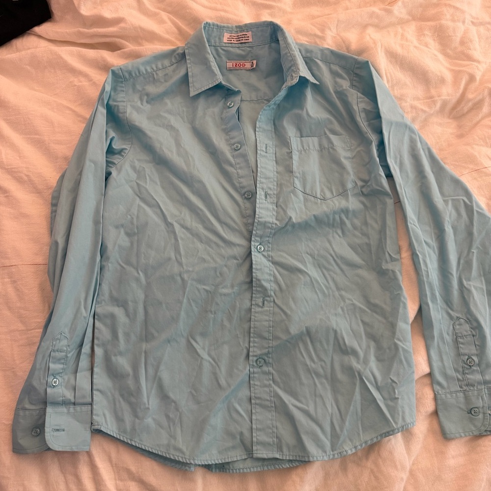 Light blue Izod button down shirt 
Size 16
Like new condition